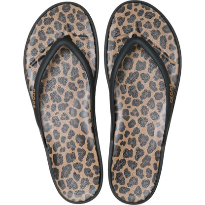 Women's Miami Round Toe Flip Flops, Summer Sandals - Floral and Animal Prints