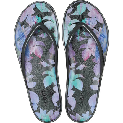 Women's Miami Round Toe Flip Flops, Summer Sandals - Floral and Animal Prints