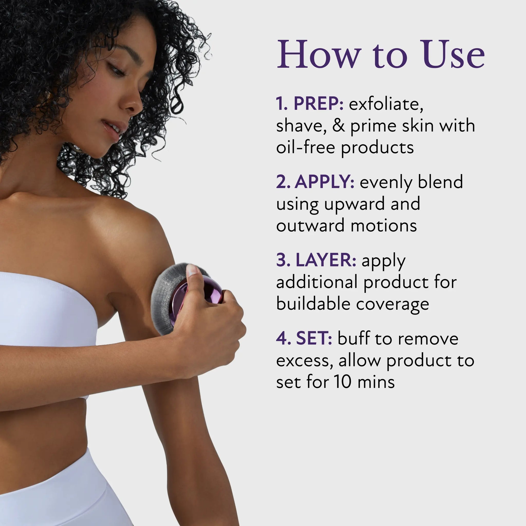 Body Coverage Perfector 3.5oz + X-Large Buffer Brush - Flawless Body Makeup, Concealer for Scars, Spots, Veins, Tattoos and More Blend Cosmetic